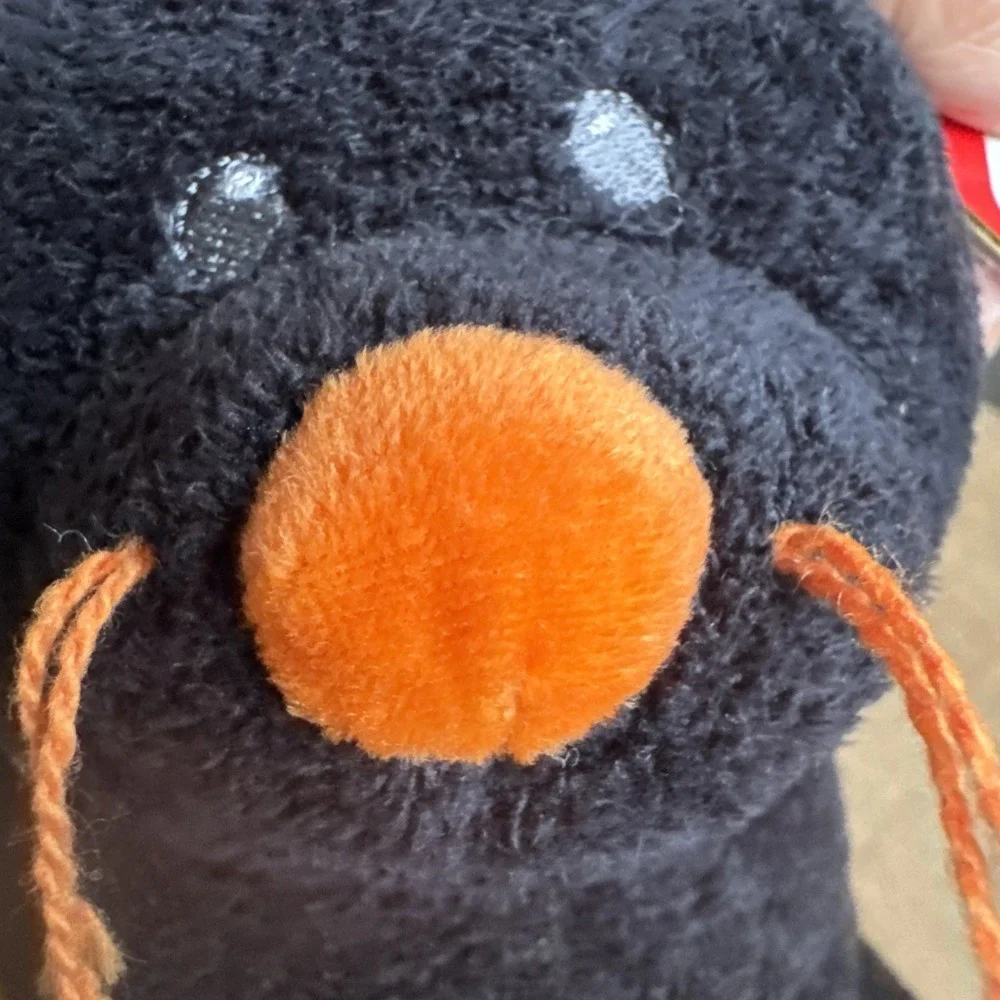 2008‎ Ty Pluffies TRICKERY the Black & Orange Halloween Cat Kitten Plush Tylux